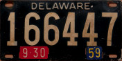 Delaware 1958-1959 black 5.5x11