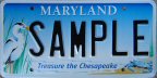 Maryland sample license plate