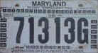 Maryland 1980s temporary plate