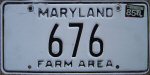 Maryland truck license plate