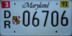 Maryland license plate