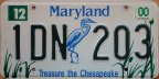 Maryland truck license plate