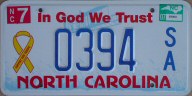 2007 North Carolina In God We Trust specialty