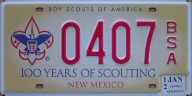 Boy Scout license plate