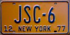 1977 U.S. license plate