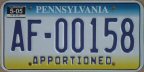 Pennsylvania truck license plate