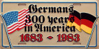 Germans in America novelty plate