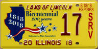 2018 Illinois special event plate