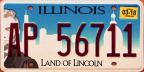 Illinois passenger car license plate