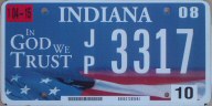 blue Indiana In God We Trust without recycle logo