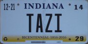 Indiana Bicentennial vanity