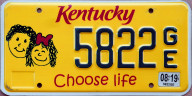 Kentucky Choose Life specialty plate