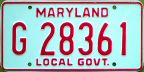 1976-1980 Maryland local government plate