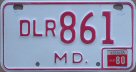 Maryland motorcycle license plate