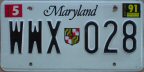 Maryland license plate