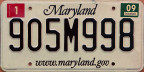 Maryland license plate