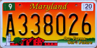 2020 Maryland "Our Farms" specialty plate
