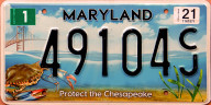 2021 Maryland 3rd-gen "Chesapeake" specialty plate