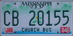 2004 Mississippi church bus (embossed)