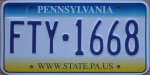 Undated Pennsylvania passenger car plate