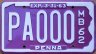 Pennsylvania sample license plate