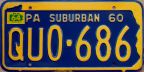 1964 Pennsylvania station wagon plate