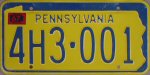 Pennsylvania passenger car plate