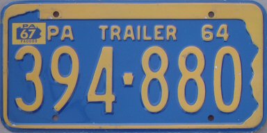 1967 Pennsylvania Vintage US Moto License plate