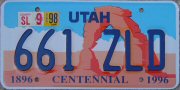 Utah Centennial blue state name