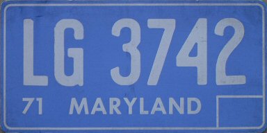 Maryland 1954 Wheaties cereal premium license plate