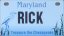1990s Maryland toy vanity plate