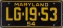 toy 1954 Maryland plate