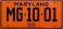 toy 1955 Maryland plate